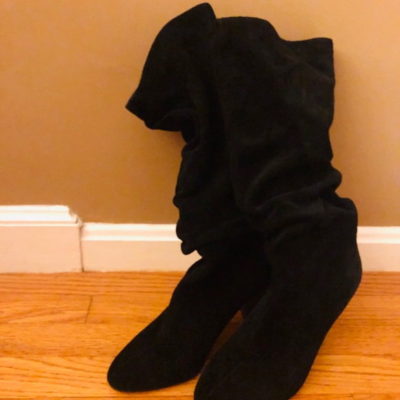 Vince Camuto Suede Heel Knee High Dress Boots - Picture 4 of 6